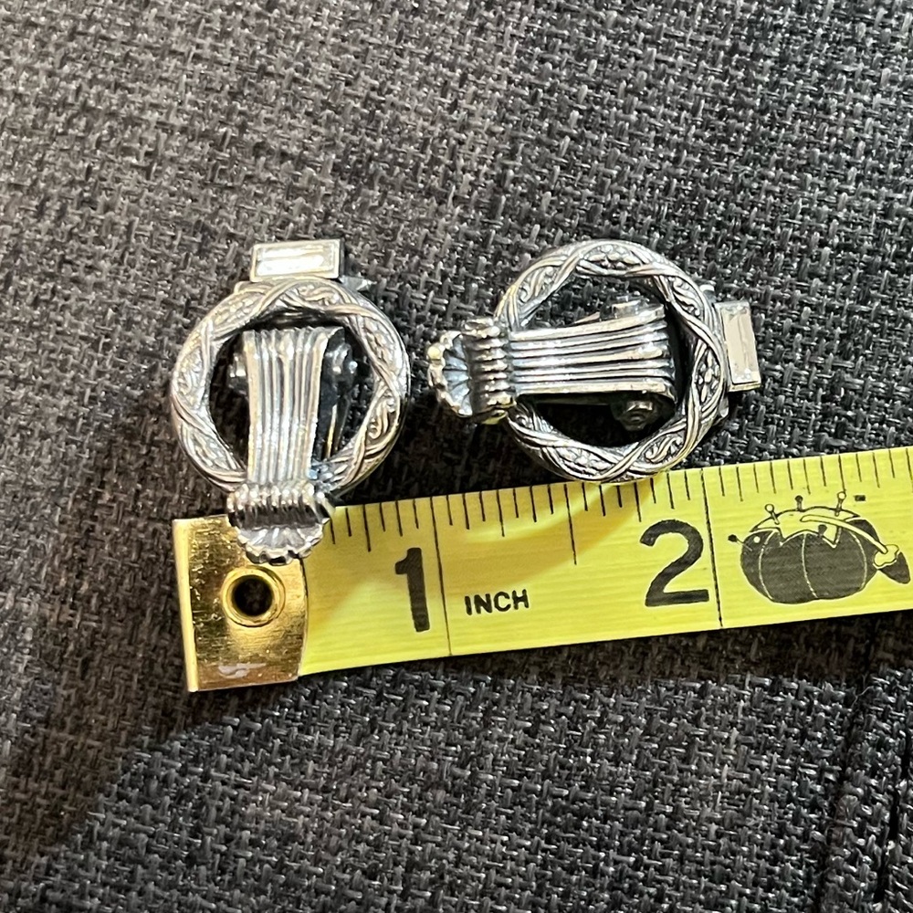 Vintage Ermani Bulatti Silver Clip-On Earrings - Picture 12 of 14